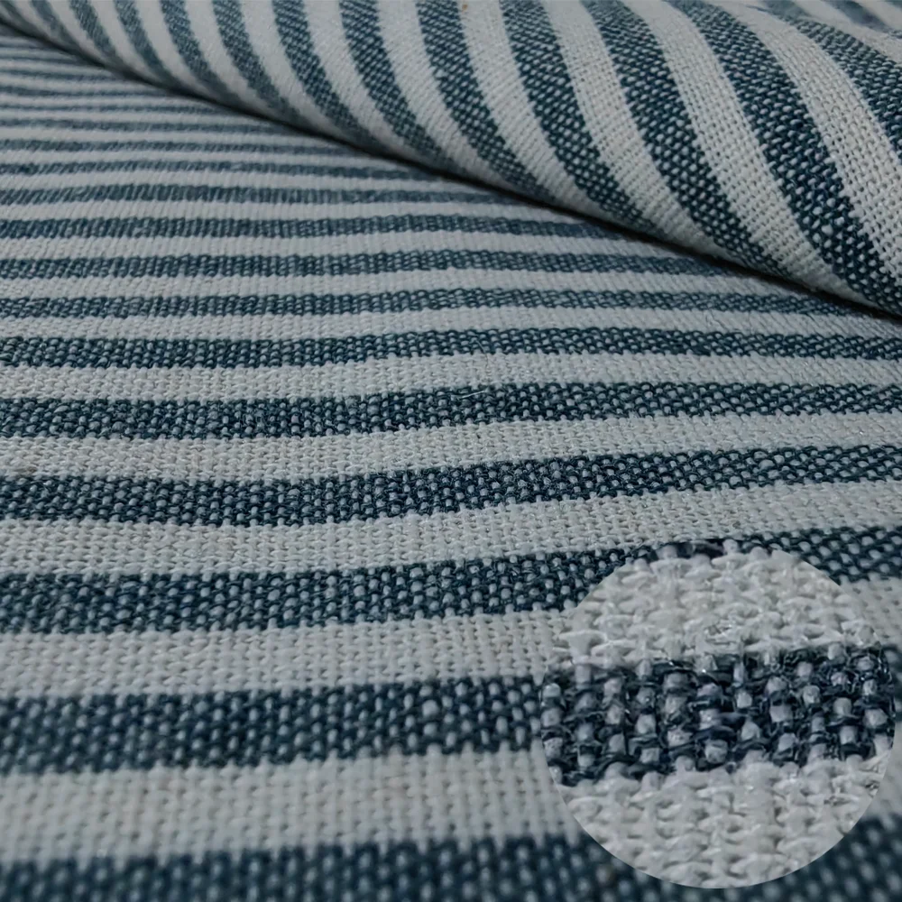 Stripe Cotton Linen Fabric DIY Sewing Fabric Clothing Clothing Home Decoration Handicraft Fabric