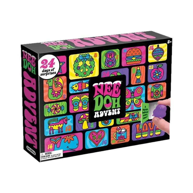 Needoh New Christmas Countdown Calendar in 2026 Treasure Hunt Blind Box Toy Party Holiday Surprise Gift New Year Gift 24 Days