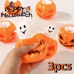 3/1Pcs Halloween Pumpkin Ghost Squeeze Pinch Toy Kids Favors Halloween Party Supplies Stress Relief Fidget Toys Birthday Gifts