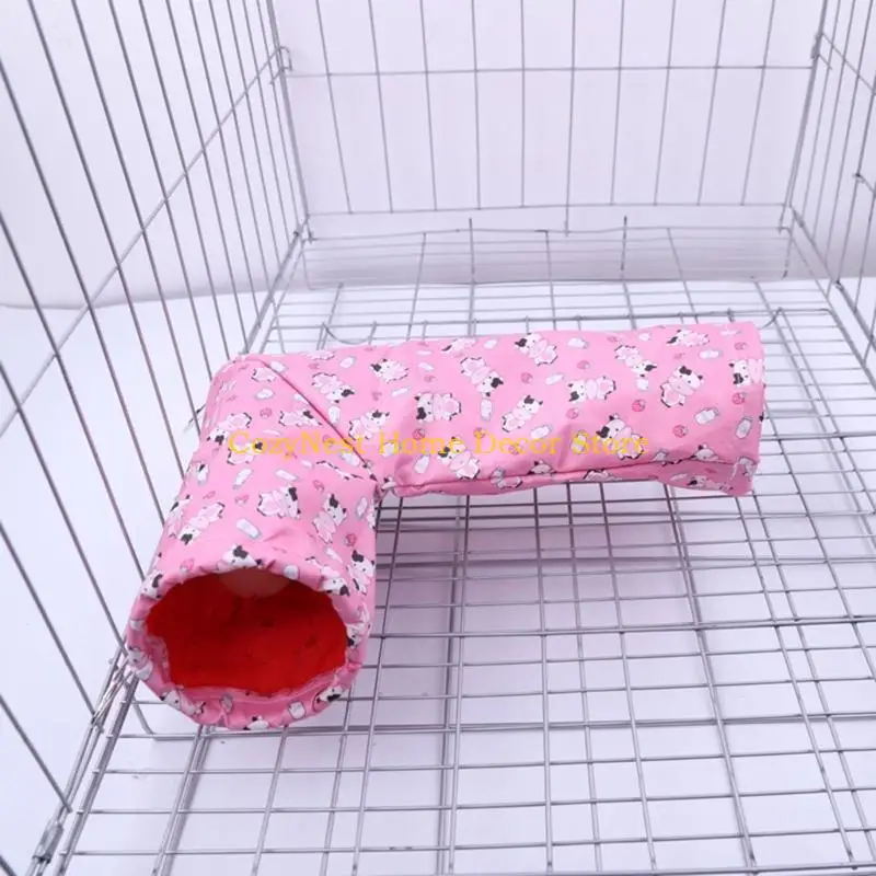 92MF Small Guinea Pigs Hamster Toy Tubes Tunnels Hamster Cage House Single Channel Chinchillas Hamster Tunnel Warm Toy