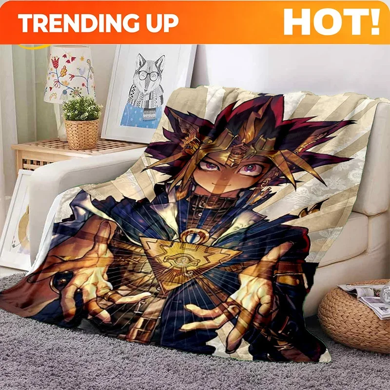 Custom Yu-Gi-Oh Anime MONSTER CARD Cartoon Soft Blankets,Throw Blanket Comfortable Blanket For Picnic Beds Sofa Home Bedroom Kid