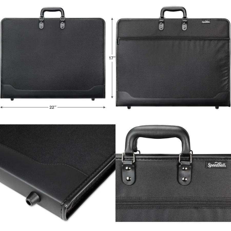 Tas Portofolio Seni Universal Heavy Duty Speedball dengan Pegangan untuk Menyimpan dan Mengangkut Karya Seni, Sketsa, dan Gambar