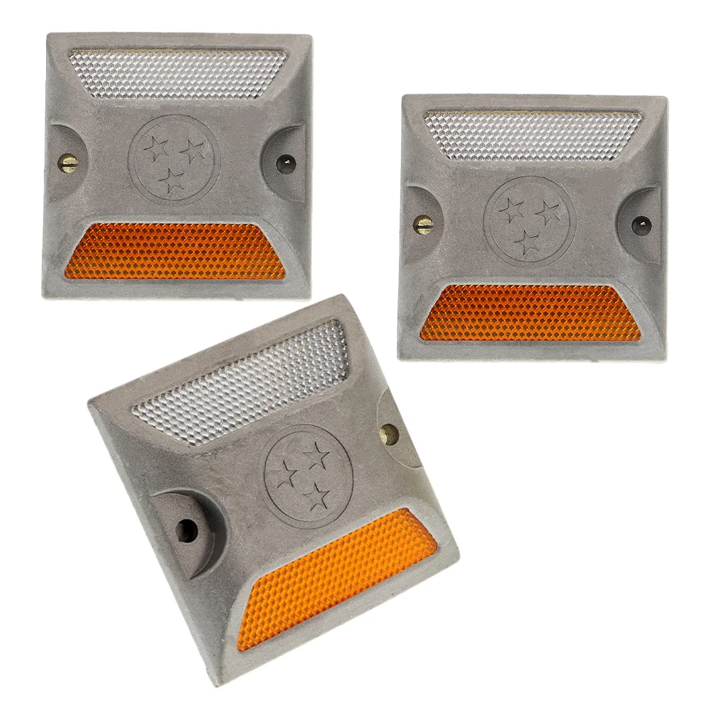 3Pcs Road Reflectors Durable Pavement Markers Nighttime Visibility Emergency Reflector Outdoor Safety Road Markers
