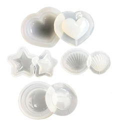 Quicksand 3D shell heart five-pointed star Silicone Mold for jewelry Resin Silicone Mould handmade DIY epoxy resin molds
