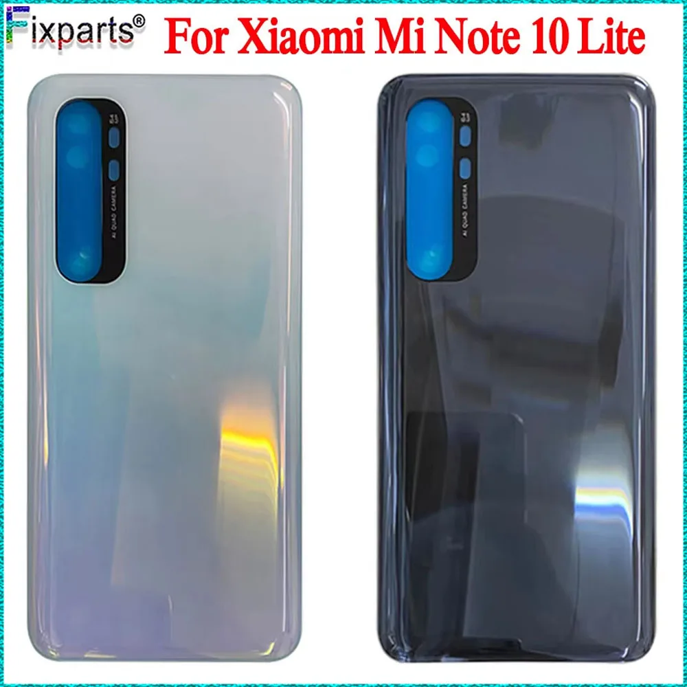 New For Xiaomi Mi Note 10 Lite Battery Cover Rear Glass Door Housing M2002F4LG For Xiaomi Mi note10 lite Back Battery Cover