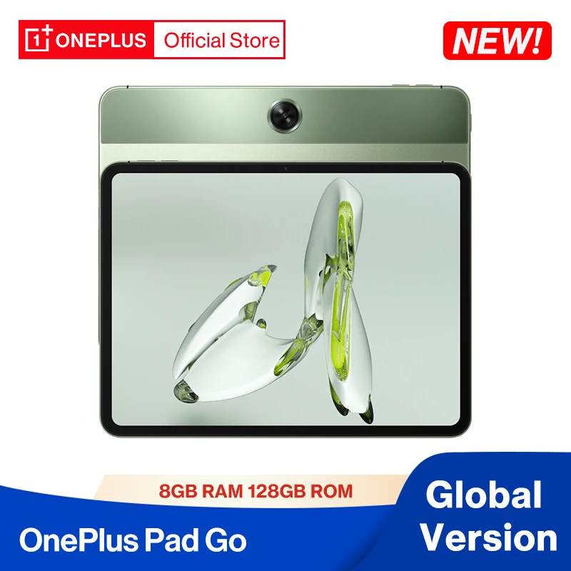 Estreia mundial OnePlus Pad Go Tablet Versão Global 2.4K Display 8000mAh Bateria 33W SUPERVOOC Carga 1TB Armazenamento Expansível