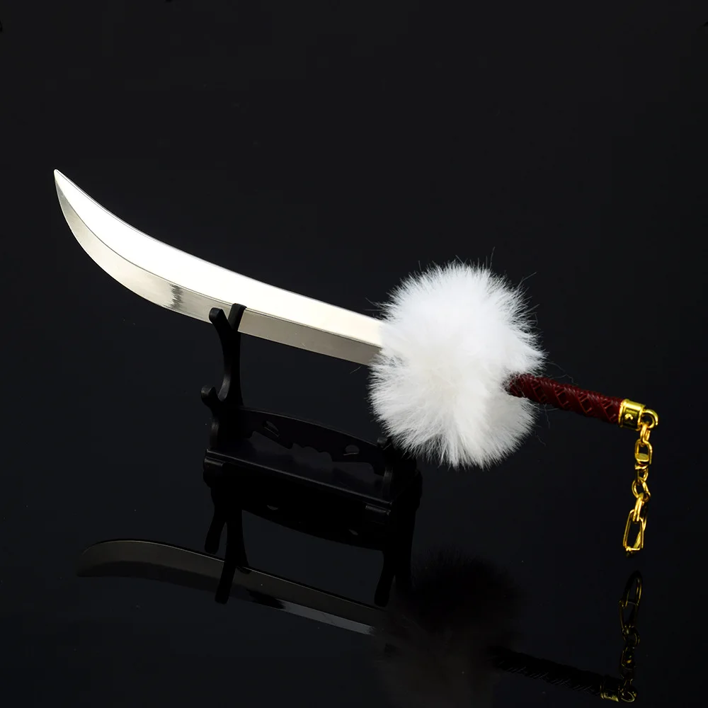 22cm Inuyasha Iron Broken Tooth Sword Sesshomaru Anime Peripherals Katana 1:6 Samurai Knife Metal Model Accessories Toys Gifts