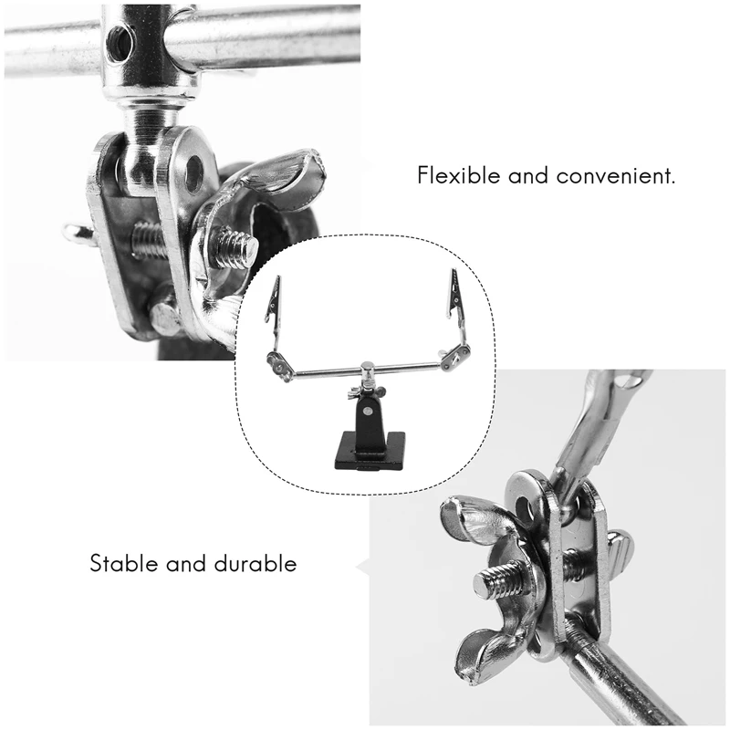 Morsetto per supporto per saldatore di terza mano che aiuta le mani strumento per Clip supporto per PCB circuiti elettrici Hobby