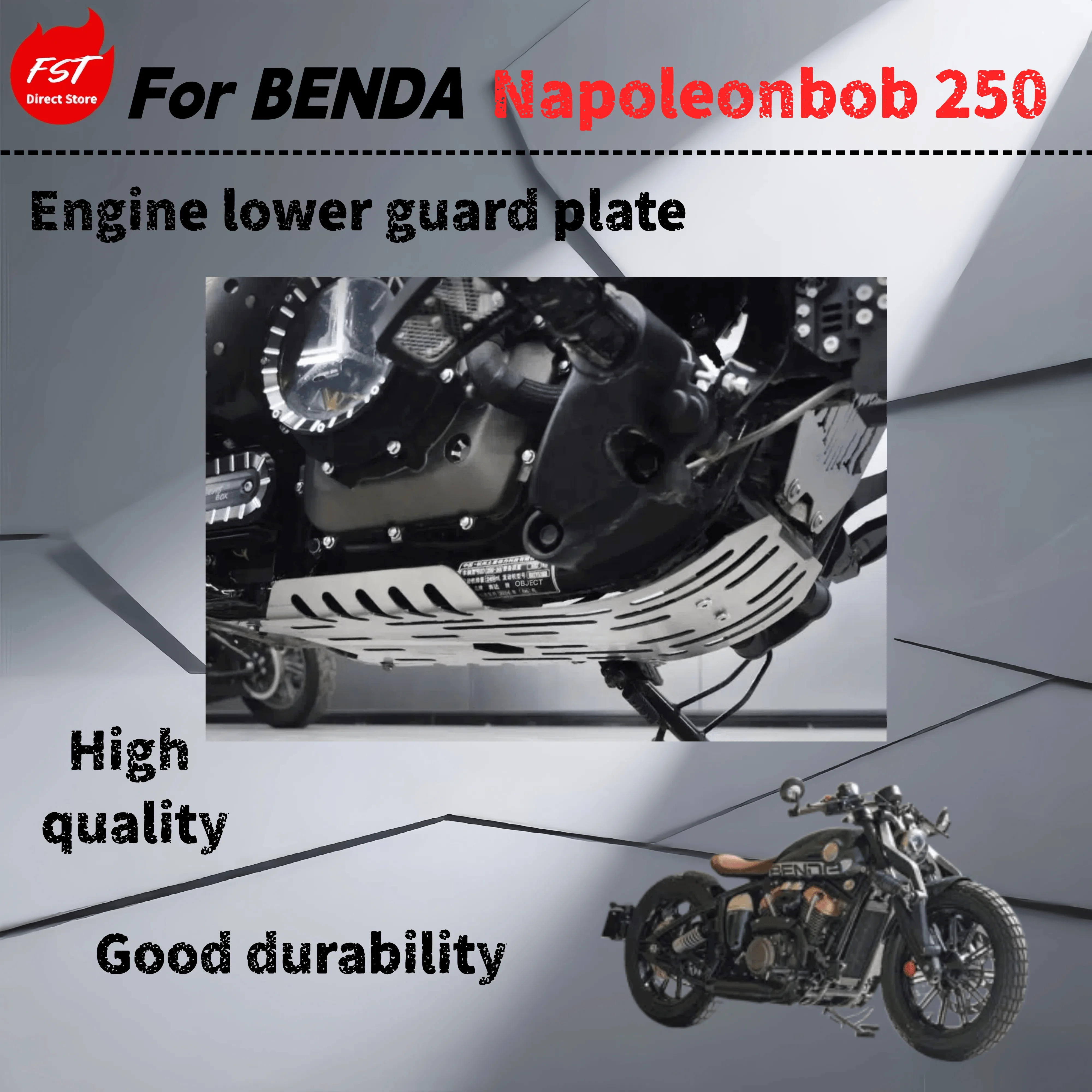 

For Benda Napoleonbob 250 engine protection plate vintage lower deflector metal guard chassis trim cover accessories