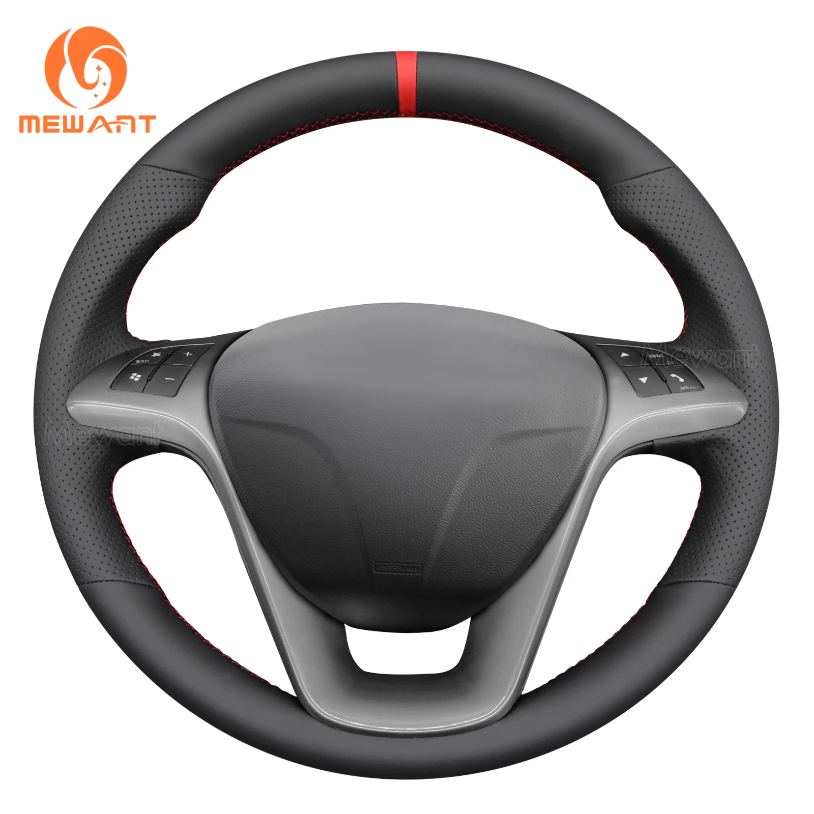 

MEWANT PU Leather for Lancia Car Steering Wheel Cover for Lancia delta iii 3 2011-2014