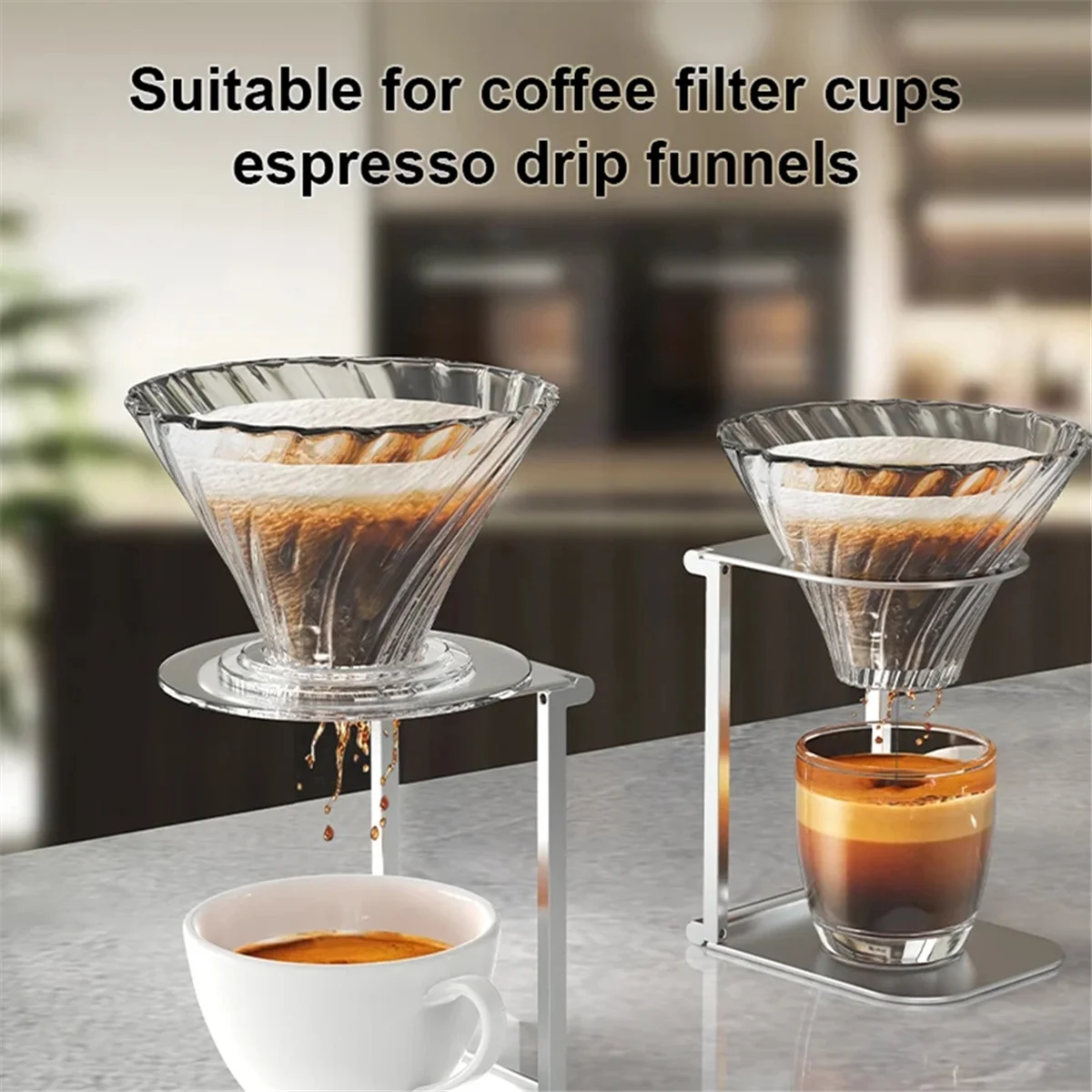 Stojak na ekspres do kawy ABQR, składany, aluminiowy, do przelewania, podstawka pod ekspres do kawy espresso, stojak na dripper do kawy