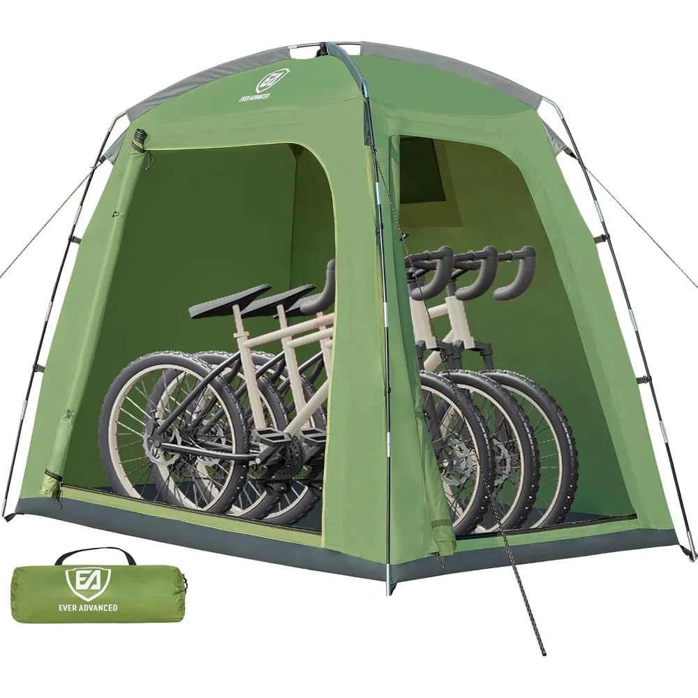 

Bike Storage Tent, Portable Bike Shed for 3 Bikes, Storage Sheds with PU4000 mm Water-Resistant for Bicycles, Motorcycles