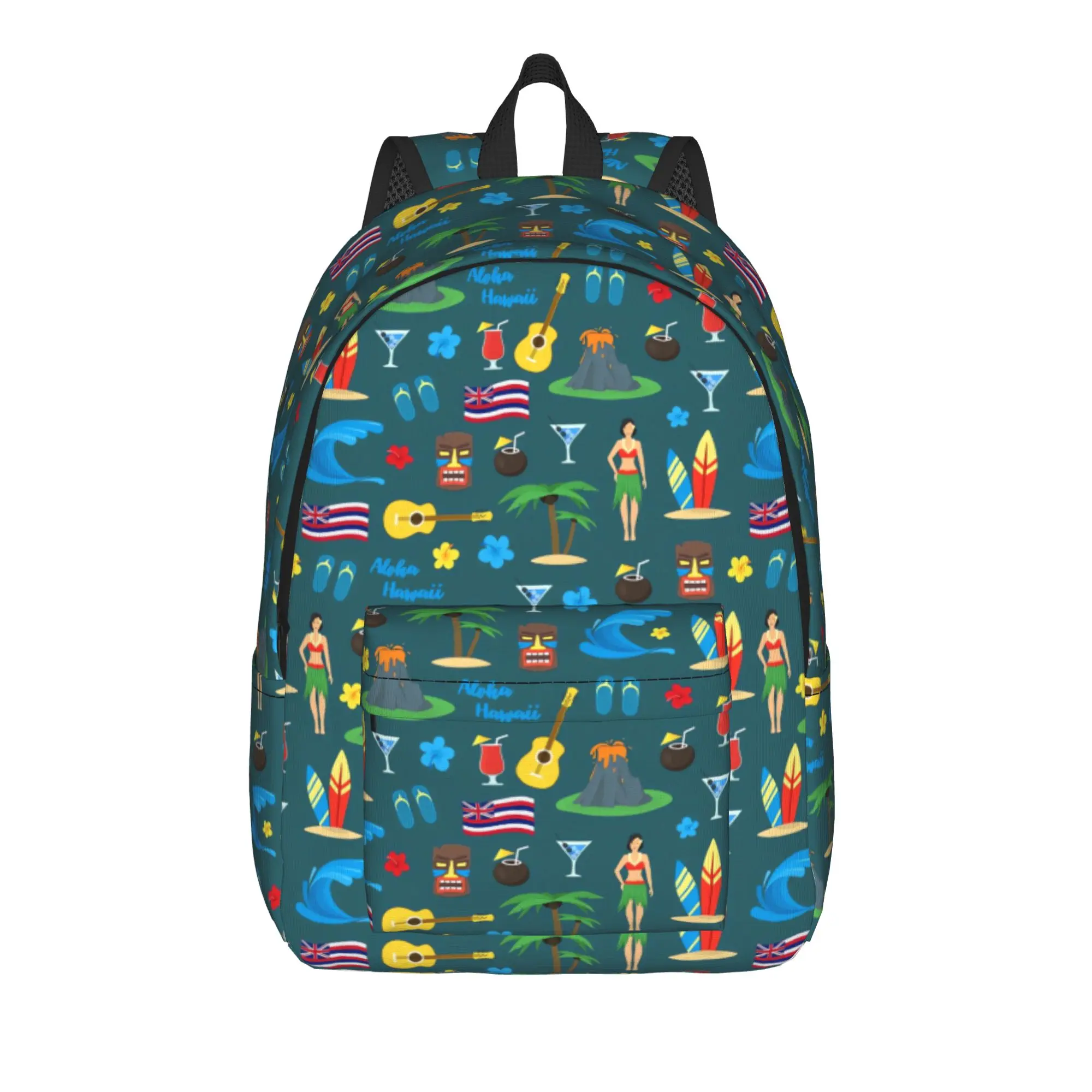 Cartoon Symbol Of Hawaii Seamless    Backpack  Cute Backpacks Female Daily Print School Bags High Quality Rucksack