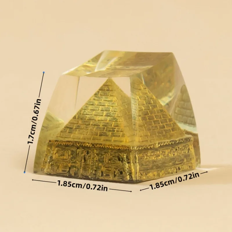 Creative Egyptian Pyramid Key Caps Resin Mechanical Keyboard Height MX Cross Hole Translucent Keycaps Accessory Gift