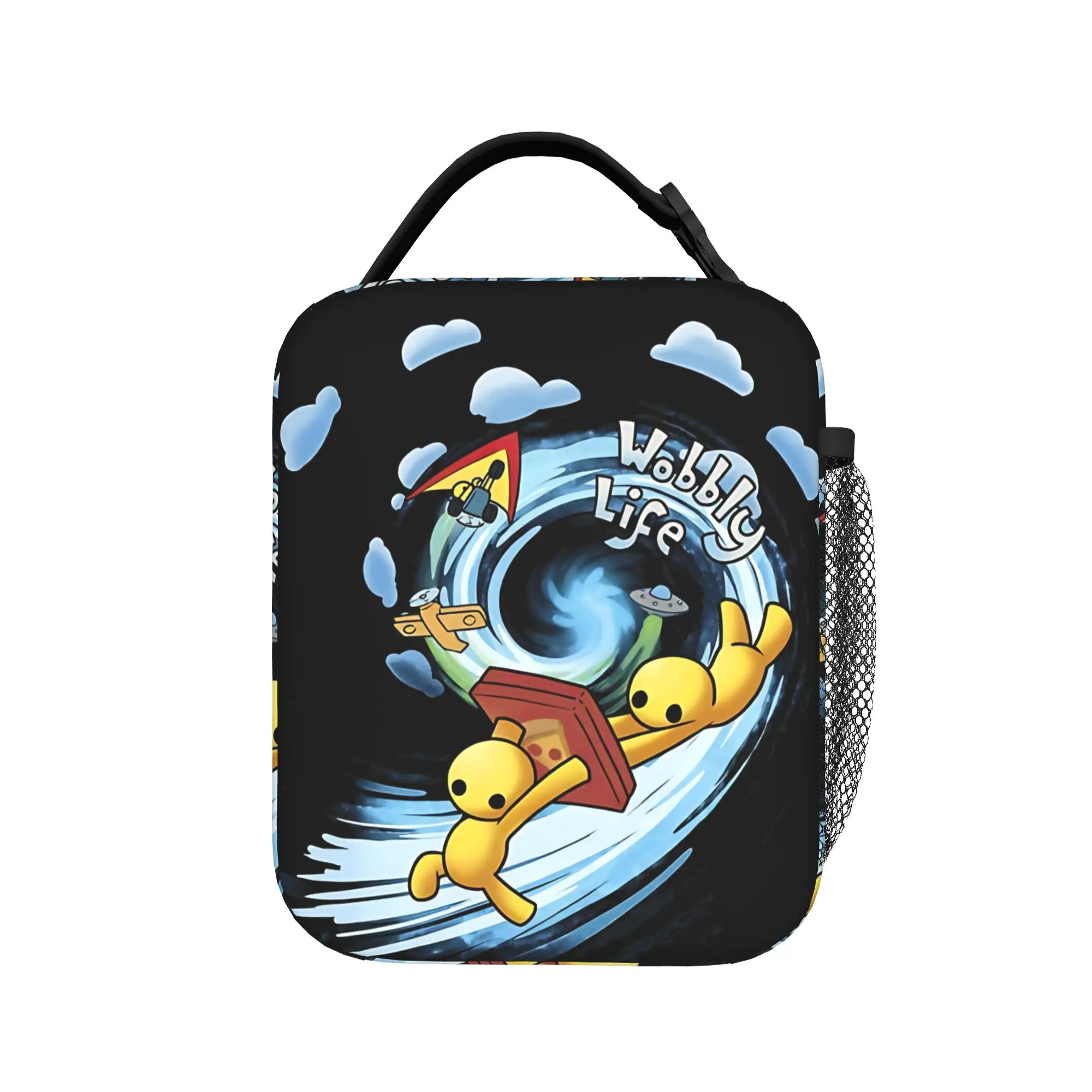 Wobblys Life Game Insulated Lunch Bag Leakproof  Reusable Cooler Bag Tote Lunch Box Beach  Picnic Food Bag