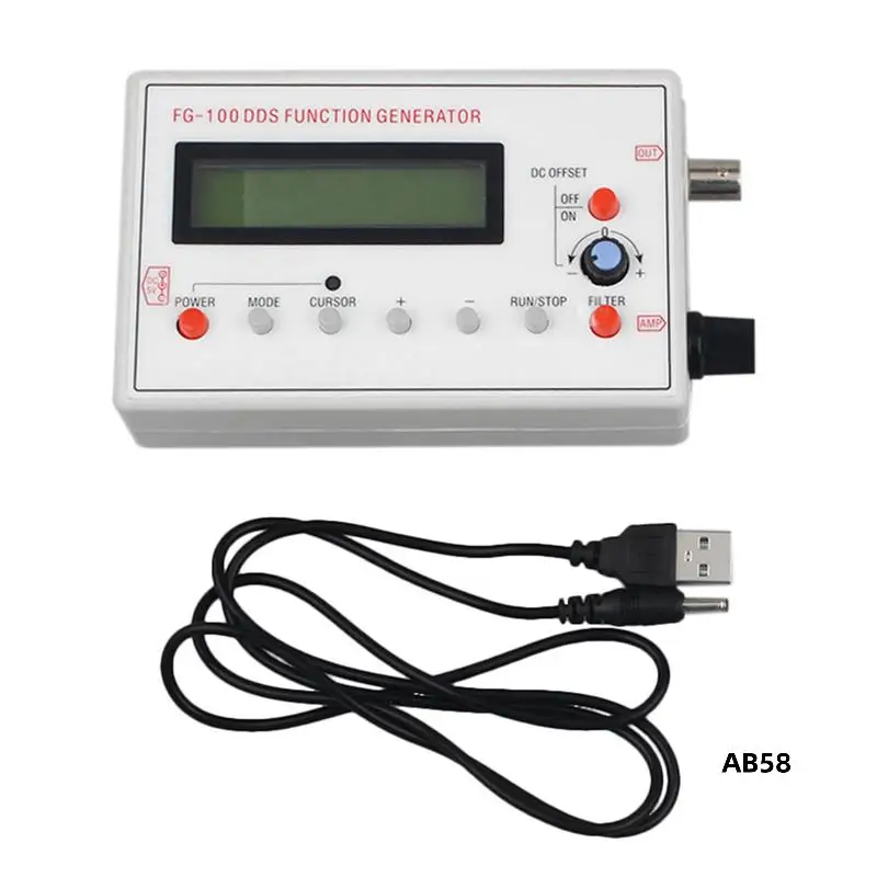 

2X FG-100 DDS Function Signal Generator Frequency Counter 1Hz - 500Khz
