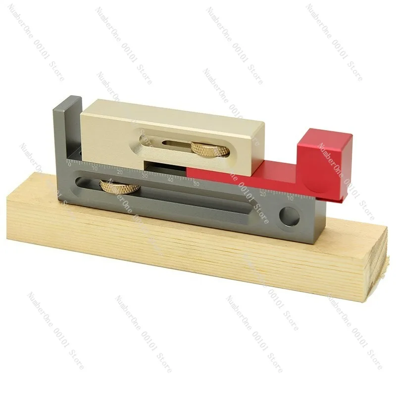 precision-woodworking-table-saw-kerf-adjuster-tenon-jig-mortise-tenon-maker-movable-gauge-block-length-compensation-tool