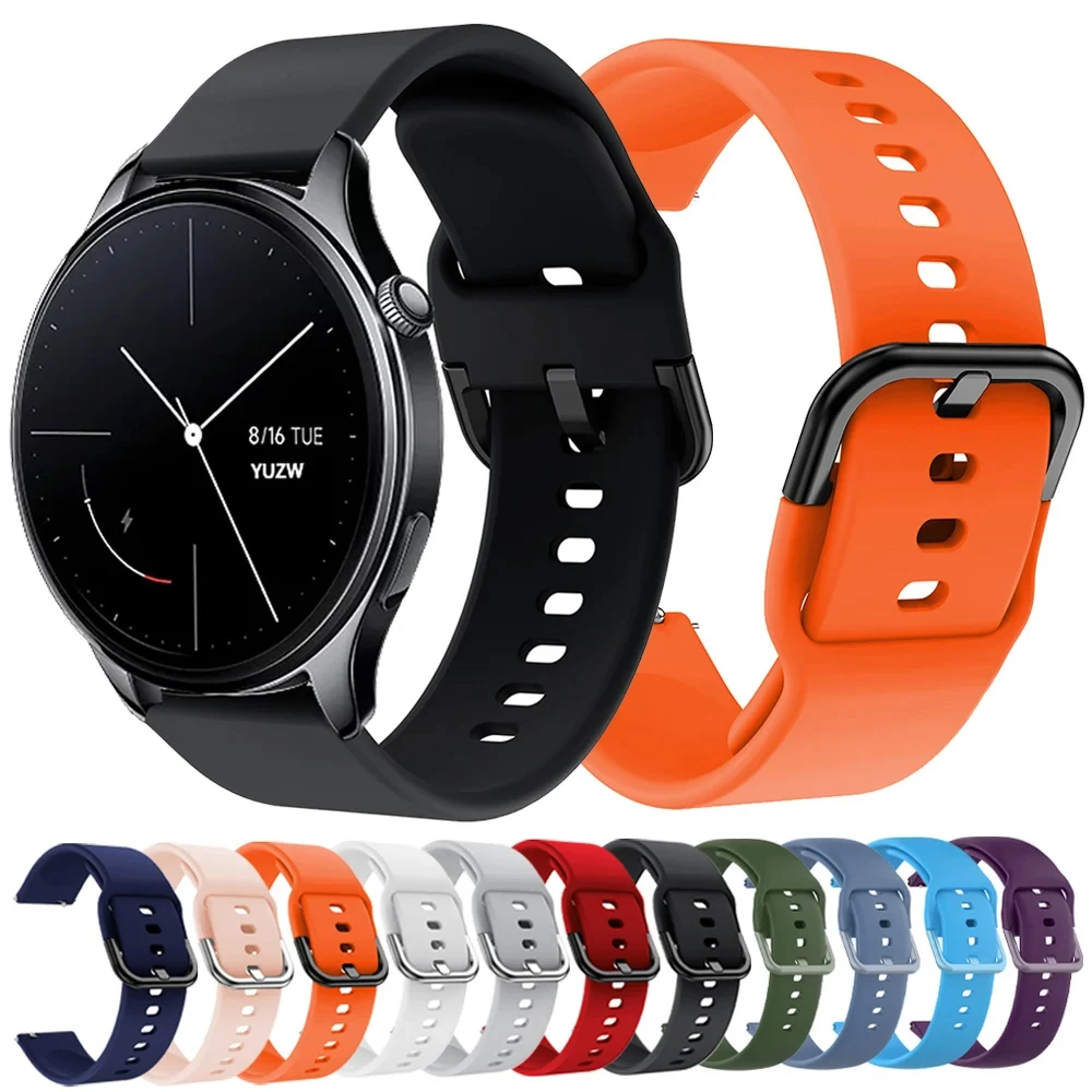 22mm Sport-Silikonarmband für Xiaomi Watch 5 2 Pro/Mi Watch Color 2 S4 S3 S2 S1 Active Smartwatch Armband für Amazfit Bip 6 5