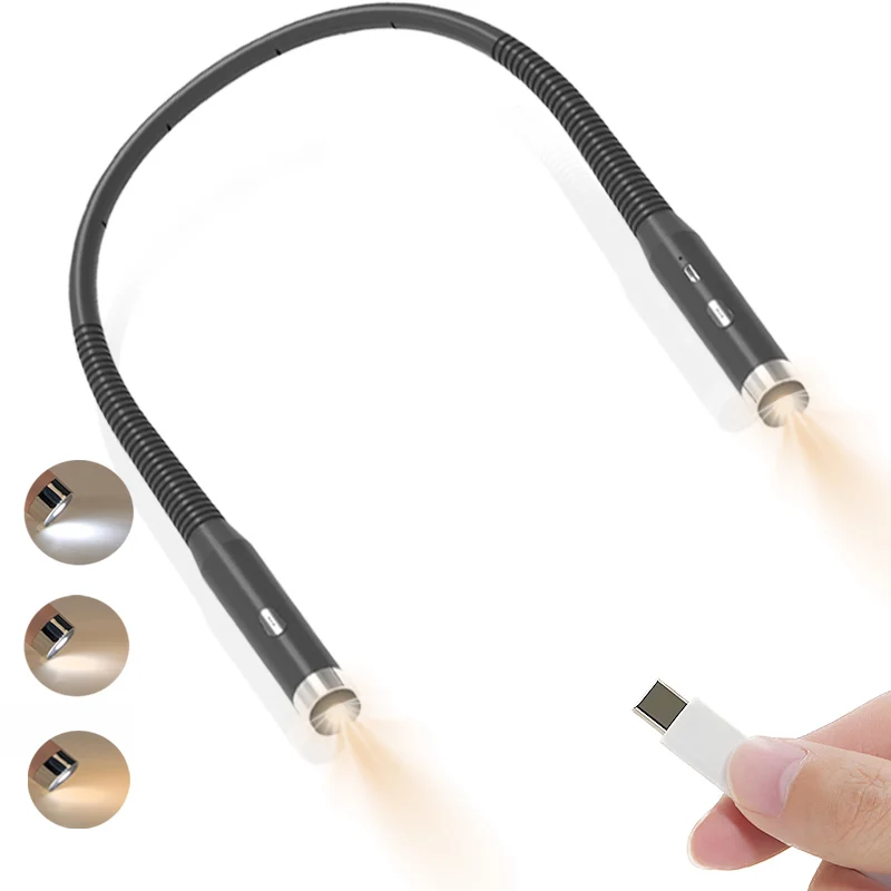 

5v Bedroom USB Eye Protection Reading Hanging Neck Light Led Lamp Beads Hose Adjustable Portable Outdoor Night Running Lighting
