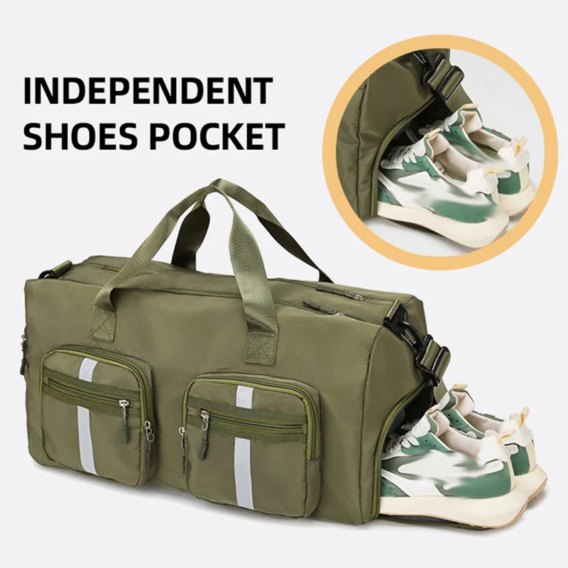 Travel Fitness Gym Yoga Handbag Dry Wet Trainning Sports Shoulder Bag Shoes Pack Large Duffle Business Trip College Storage Bag