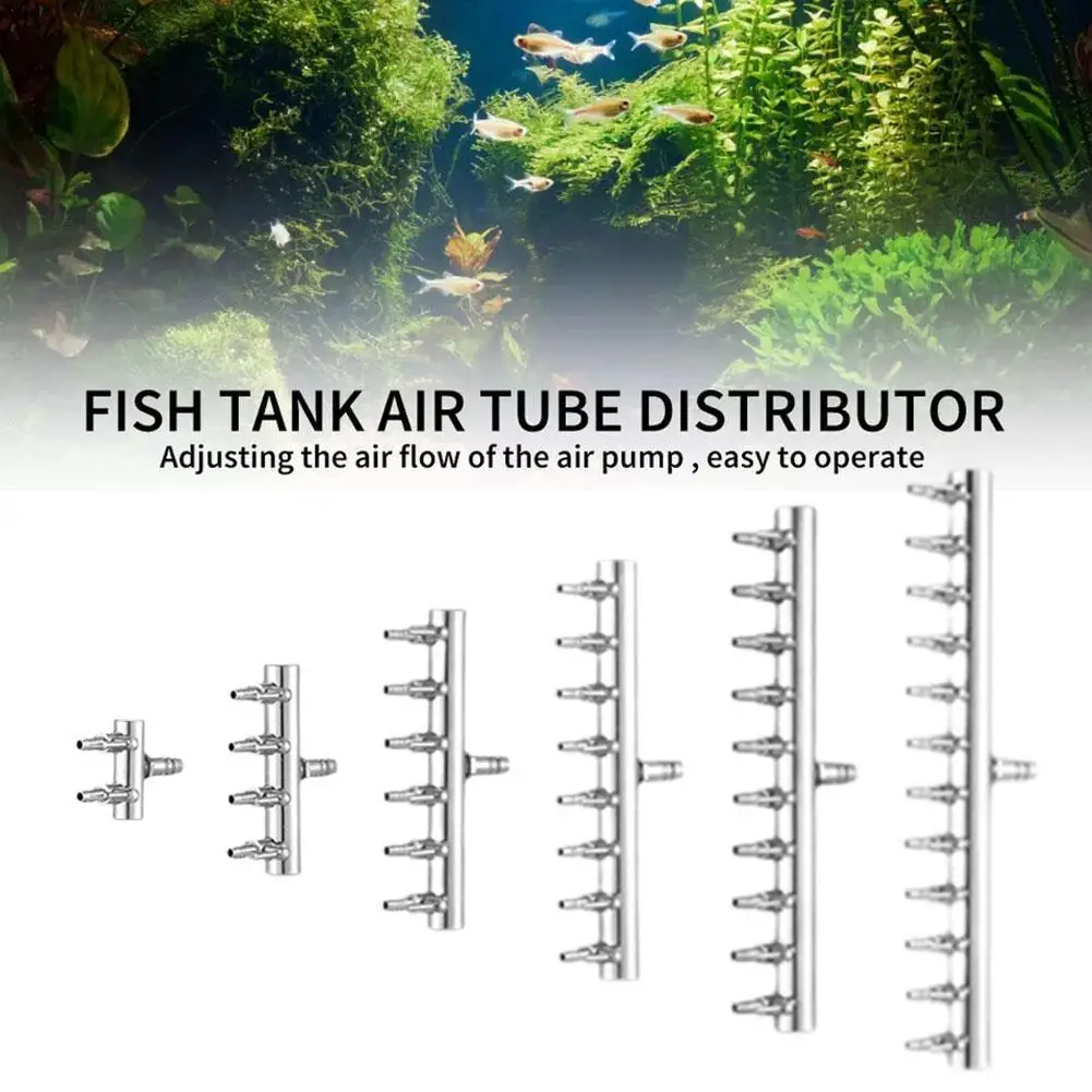 2/4/6/8/10/12-way Aquarium Air Diverter Fish Tank Oxygen Pump Diverter Valve Air Pump Aerator Adjustment Control Switch Valve