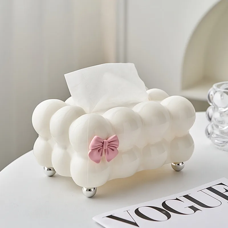 1pc Premium Cloud-Shaped Plastic Tissue Holder Solid Color Creative Paper Tissue Boxes  Car Tissue Holder  Acrylic Box