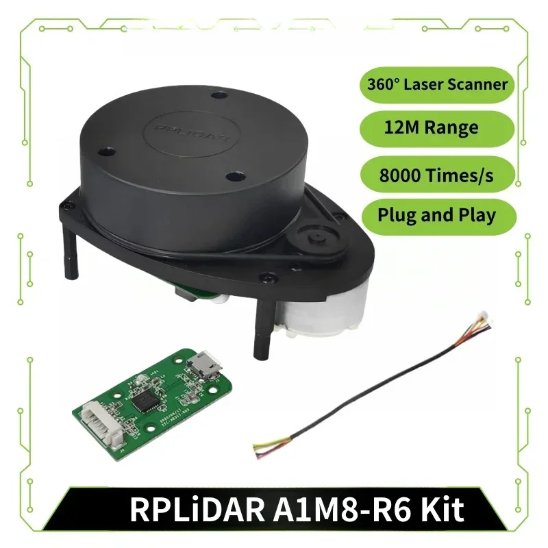 SmCpSLAMTEC RPLIDAR A1M8 360 Degree LIDAR Sensor Scanner 12 Meters 2D Scanning Radius Obstacle Avoidance, Navigation Of Robots