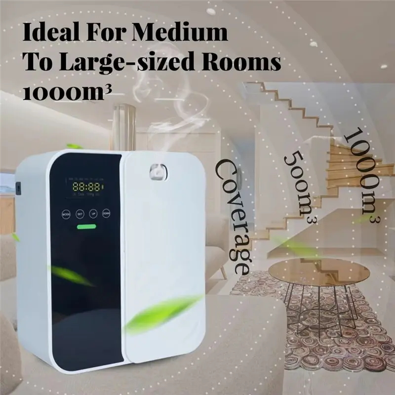 ABBK-Hotel Wall-Mounted Scent Machine For Large Area Capacity Aroma Diffuser High Power For Home Lobby Fragrance Machine EU Plug