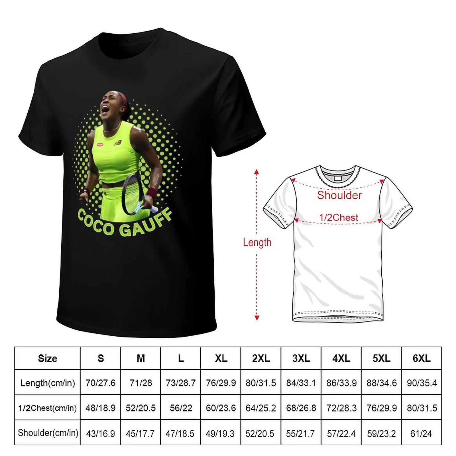 Coco sport Gauff Tennis Player T-Shirt Casual Holiday Short Sleeve Tee