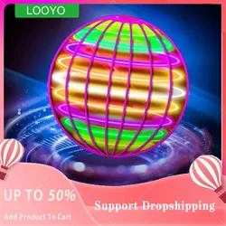 Flying Ball Boomerang Spinner Toys Hand Control Drone 360° Rotating Mini UFO With LED Lights for Children Funny Birthday Gifts