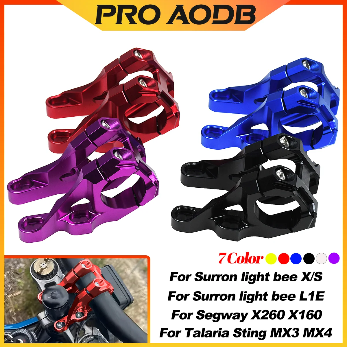 For Surron Light Bee X S Handlebar Bracket For Segway X260 X160 Electric Motocross CNC Modified Parts For Talaria Sting MX3 MX4