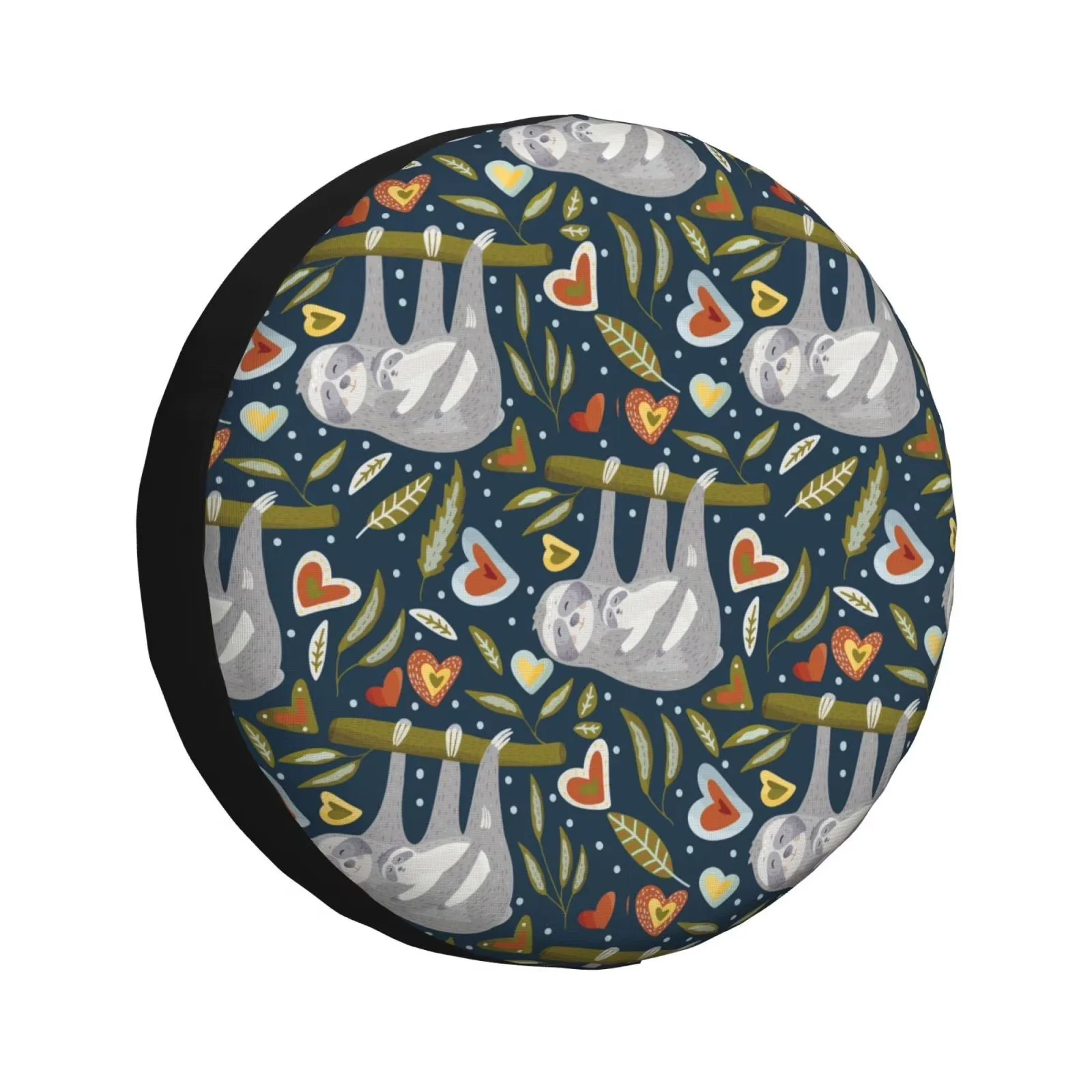 

Cute Sloth Parent Child Pattern Tire Cover Waterproof Sun UV Protector For SUV Truck
