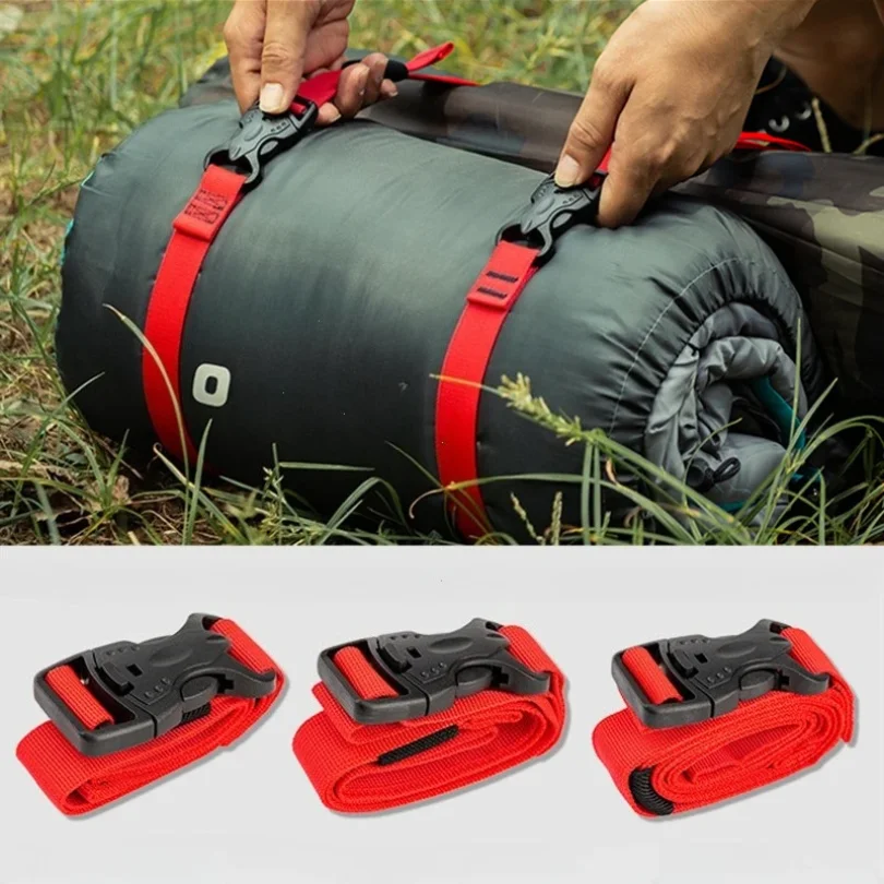 Cargo Tie Luggage Lash Belt Strap Buckle Camping Nylon Travel Kits Buckle Tie-Down Belt Cargo Straps for Travel Camping