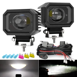NAO 4inch Led Spotlight 60W 6000LM Pods Fog Lights White Yellow Work Light Led for Motorcycles Truck 4x4 Off Road ATV boat
