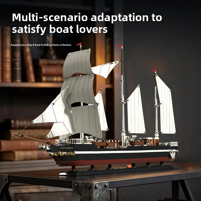 Scissor Cinema Amsterdam Ocean Shipping Model Kit Building Blocks DIY Assembly Educational Building Blocks Toy Festival Gift