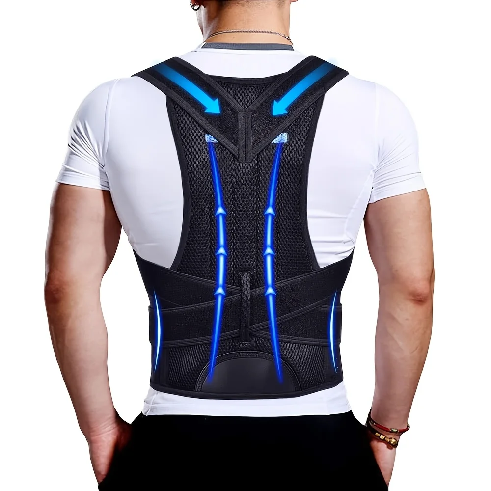 1pc Posture Corrector for Women And Men, Brace for Upper And Lower Back, Adjustable And Fully Back Support Improve Back Posture