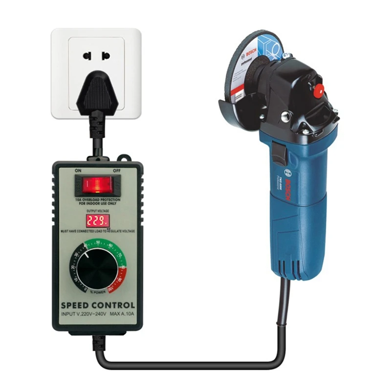 เครื่องบดมุม Governor ตัวควบคุมความเร็วสวิทช์ AC220V-250V 4000W สูงสุดมือเครื่องมือ EU Plug