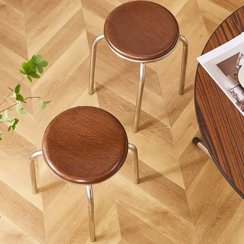 

Modern Portable Dinning Stool Household Simplicity Living Room Foldable Chair Rotundity Meuble De Chambre Nordic Furniture