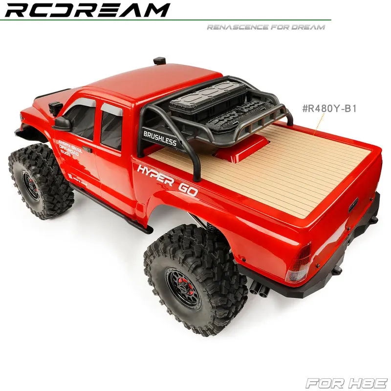 RCDream 1/8 H8E Rear Bed Wood Panel Floor Simulation Decoration for RC Pickup Truck Accessories Parts Upgrade