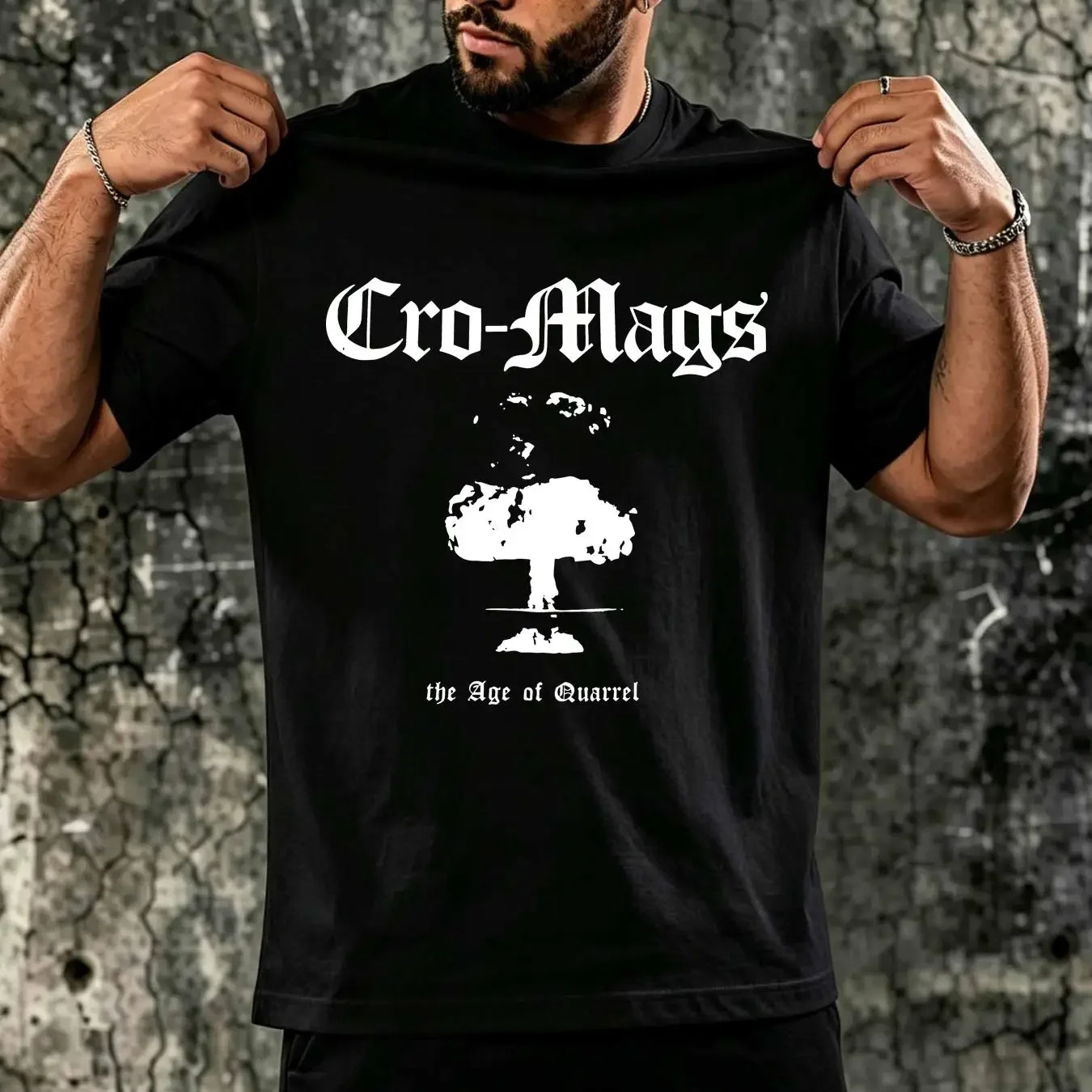 washed T Shirt 2000s Cro Mags Large vintage Washed Versatile Breathable homme Casual Unisex fashion Soft Top For Everyday Wear