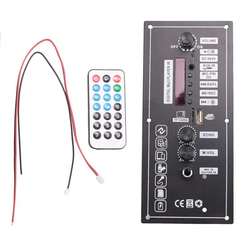 Amplificatore per auto con prestazioni stabili Amplificatori audio Bluetooth per auto con controllo degli alti e dei bassi Ricarica della batteria al litio da 3,7 V