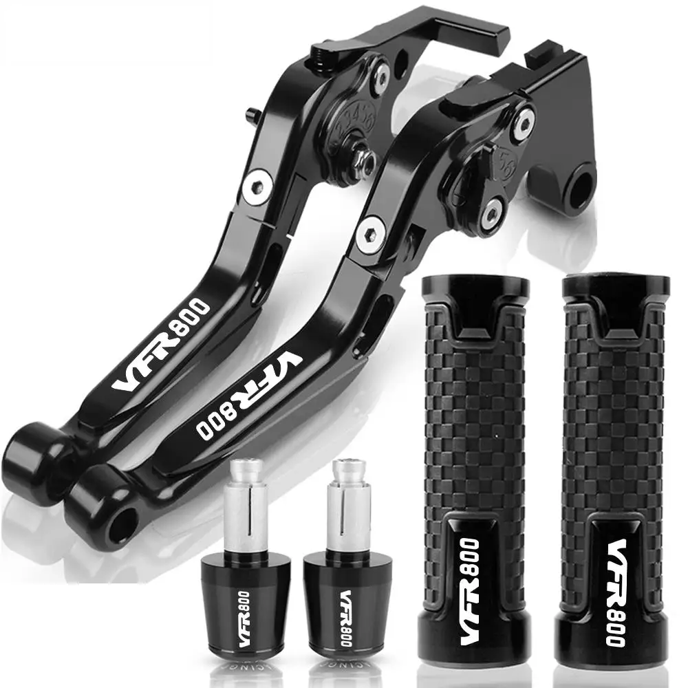 

VFR 800 Motorcycle Aluminum Accessories Brake Clutch Levers Handlebar Hand Grips ends For HONDA VFR800 FI WI 1998 1999 2000 2001