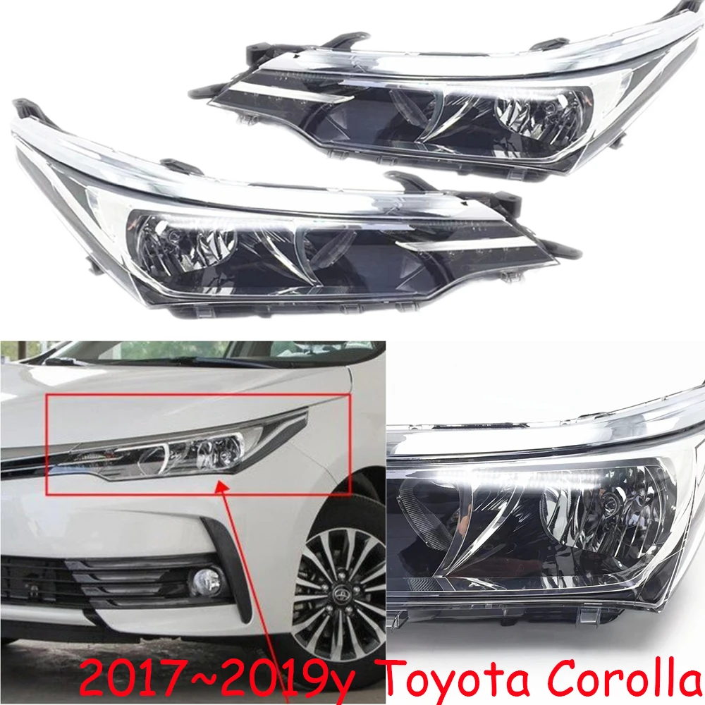 

1 шт. автомобильный бампер фары для Toyota Corolla 2017 ~ 2019y автомобильные аксессуары фара для Toyota Corolla противотуманная фара