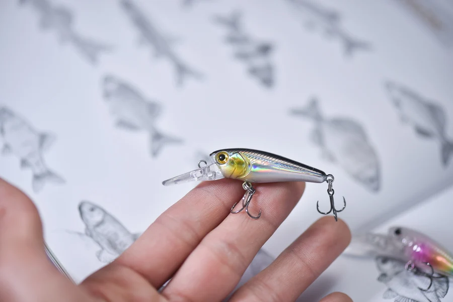 1Pcs Schwimmende Angeln Lockt Minnow Harten Köder 40mm 3g Hochfrequenz Schaukel Wobbler Crankbait Karpfen Barsch stecker Angelgerät – Detail 36