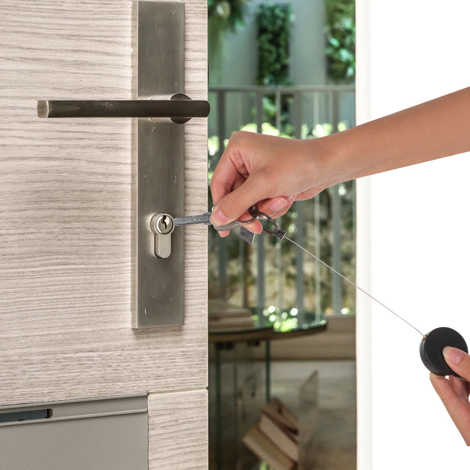 

4 Pcs Retractable Key Chain Carabiner Buckle Badge Holder Heavy Duty Keychain Telescopic Rope Lanyard Outdoor Hike