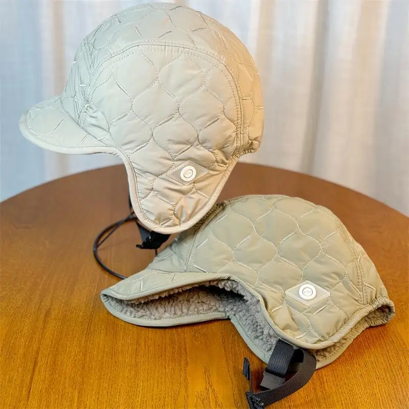 남녀공용 일본 두꺼운 양털 레이펑 모자, 겨울 사이클링 방풍 따뜻한 귀 보호 봄버 모자, 야외 스키 모자 