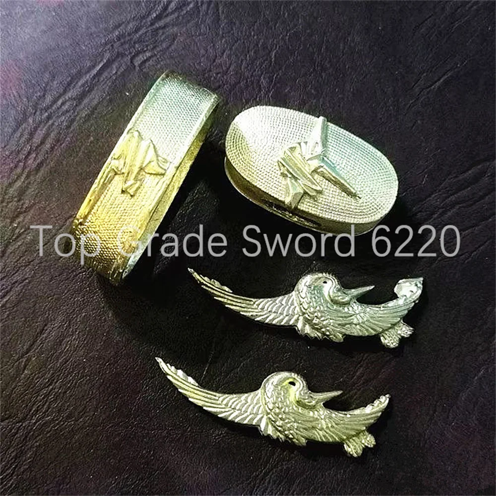A Set Unique Brass Handguard Tsuba Guard Kashira Fuchi Menuki Brass Habaki For Japanese Real Japan Samurai Katana Sword Fittings
