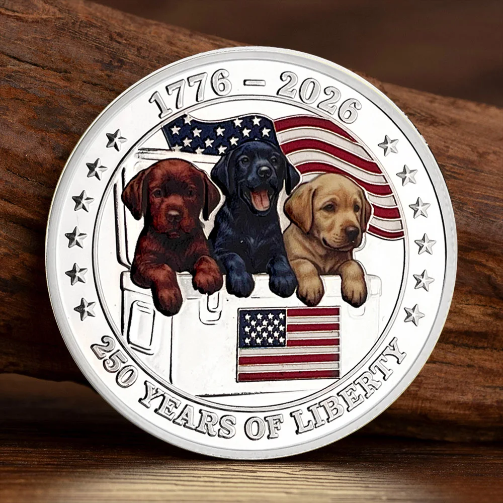 Home of The Brave Semiquincennial Silvery Plated Collection Coin 1776-2026 250 Years of Freedom Souvenir Coins