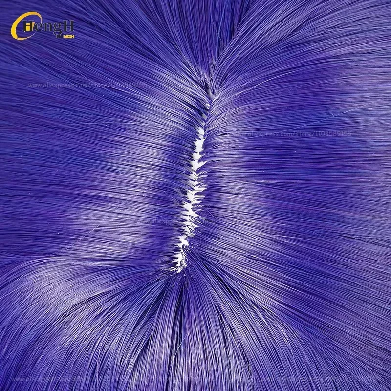 في المخزون لعبة Miside شعر مستعار اصطناعي طويل 68 سنتيمتر الأزرق الأرجواني مزدوجة ذيل حصان شعر مستعار ميتا مقاومة للحرارة الألياف حفلة تأثيري أنيمي الباروكات