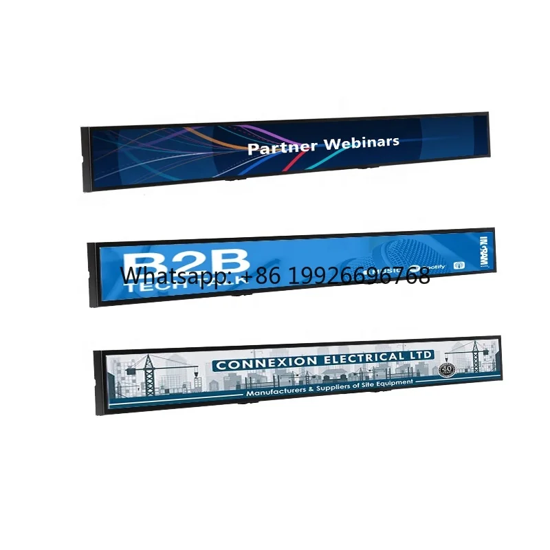 REGITECH RT-B8 Digital Monitor Stretched Strip Ultra Wide Bar Screen Advertising Display 19.1 Inch Commercial for Elevator